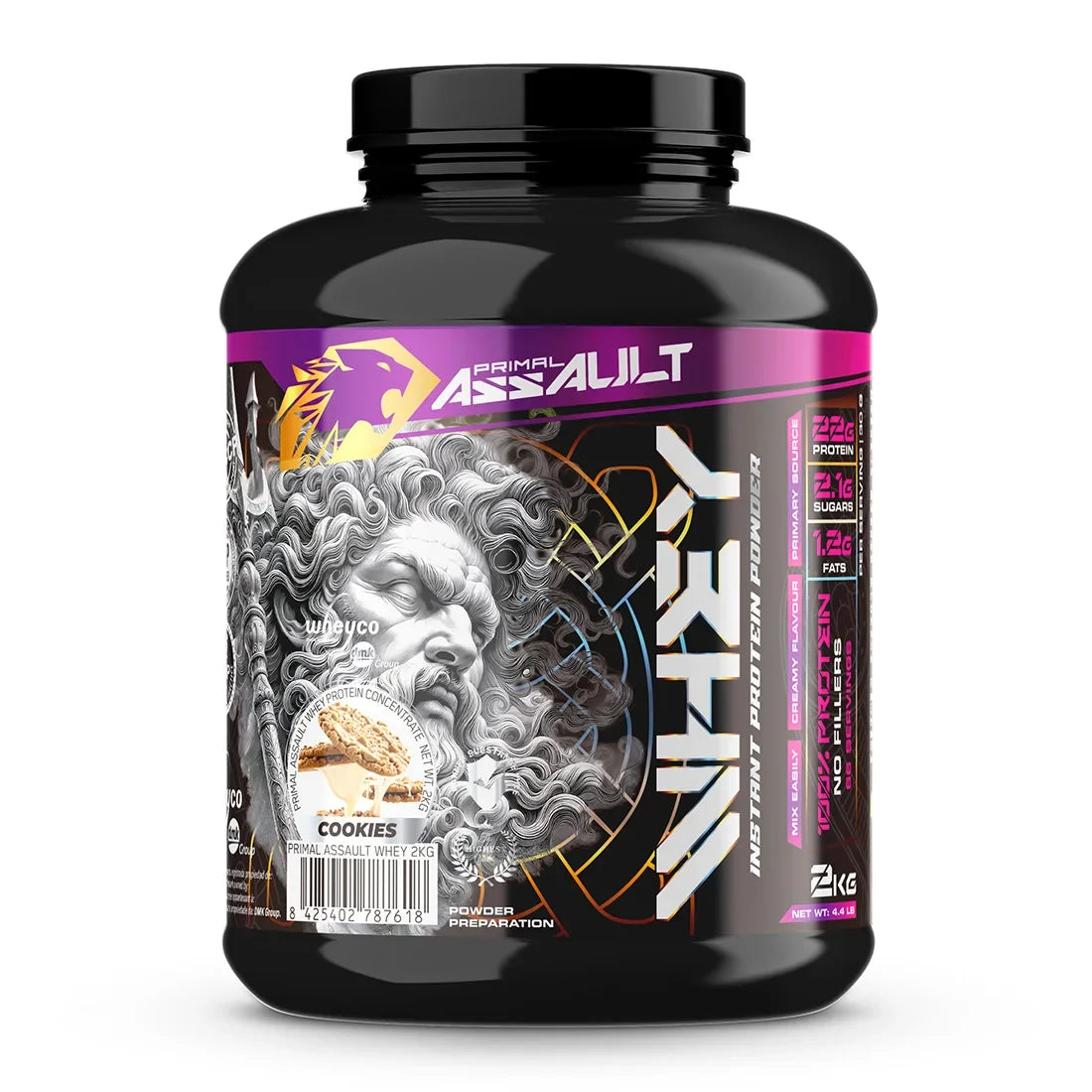Proteína Whey Concentrada 2 kg Sabor Vainilla – Proteína para Masa Muscular, Fitness y Recuperación