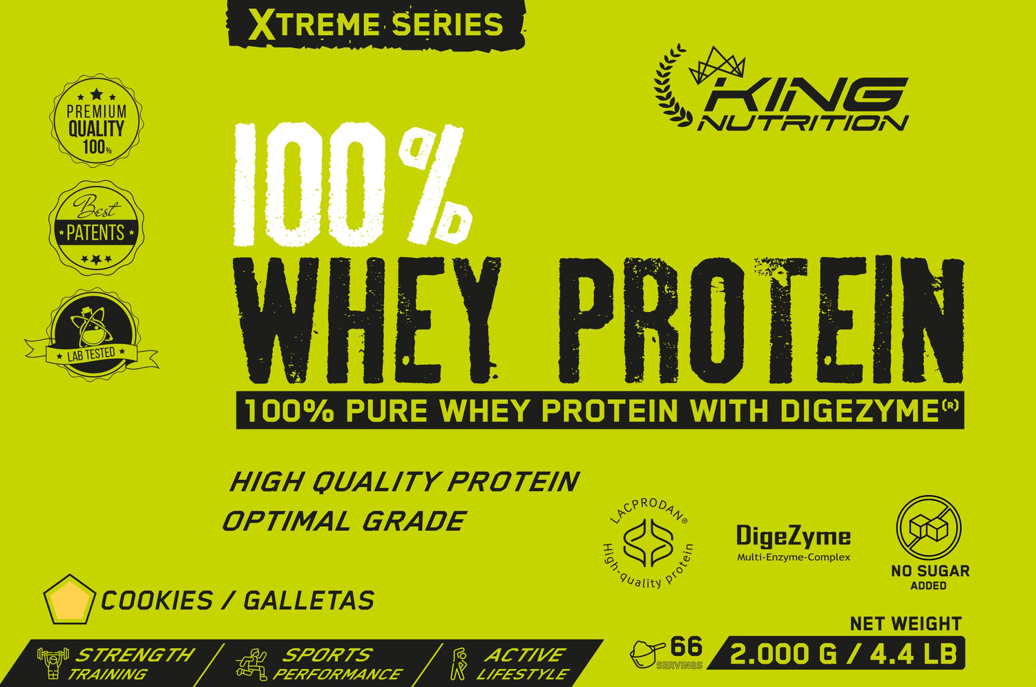 Proteína whey con creatina para recuperación muscular y fuerza deportiva
