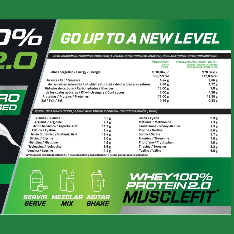 Información nutricional del pack proteína whey creatina AresLabs para aumentar masa muscular.